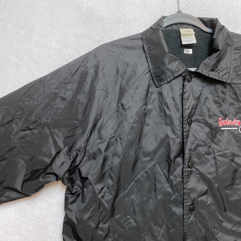 Kentucky Fried Chicken Jacket Mens Small Black Windbreaker KFC Coach - Picture 5 of 10